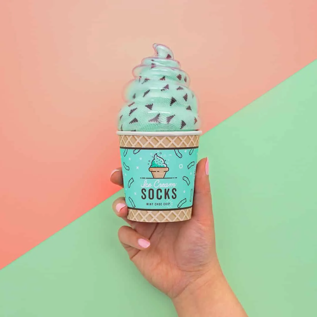Luckies - Socks | Ice Cream Socks | Mint Choc Chip