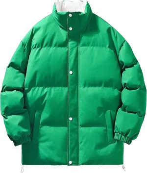Maiyifu-GJ Men's Winter Down Jacket Windproof Warm Puffer Jackets Lightweight Thickened Parka Outerwear Padded Coat