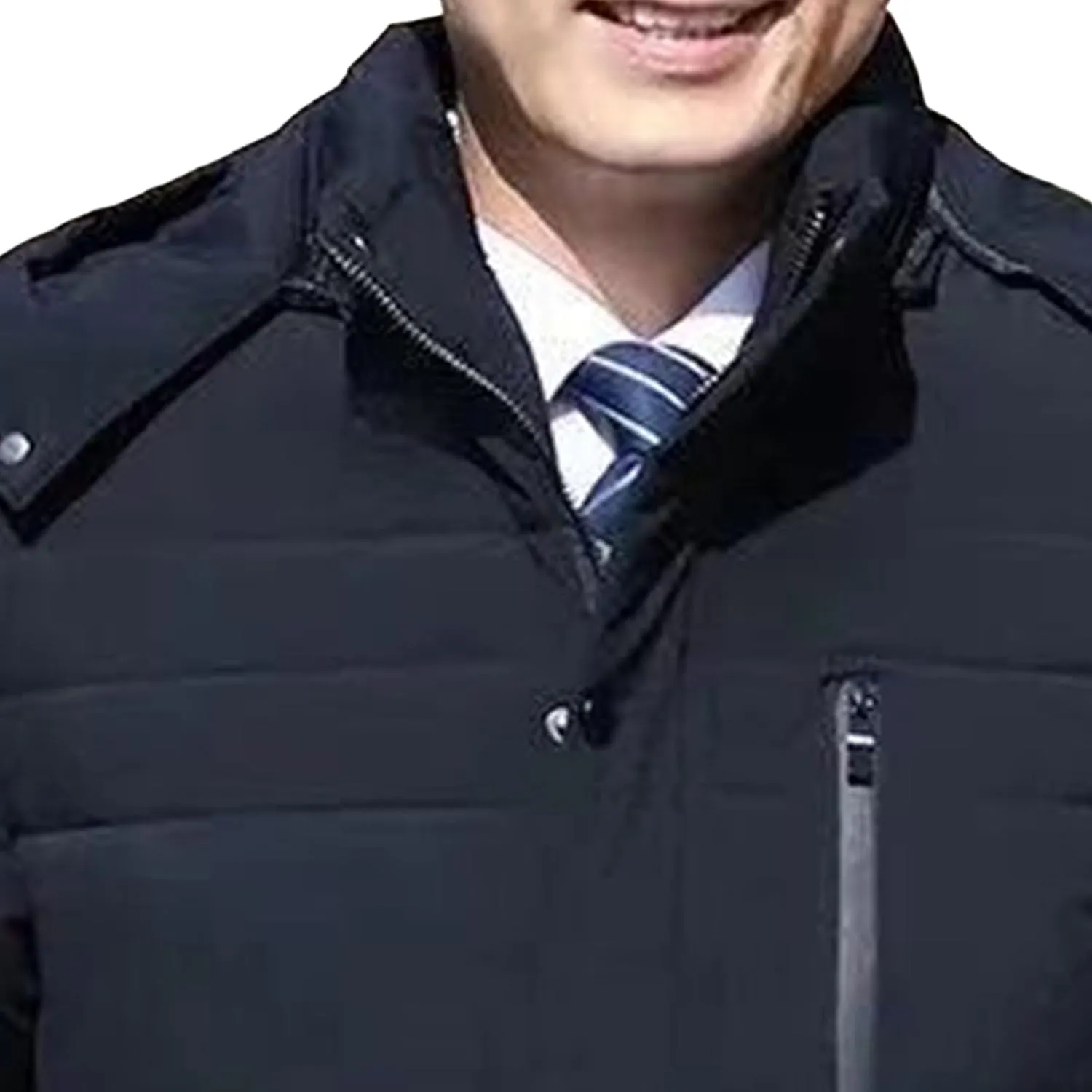 Maiyifu-GJ Men's Winter Hooded Puffer Jacket Fleece Lined Windproof Down Coats Thicken Warm Parka Outerwear Windbreaker