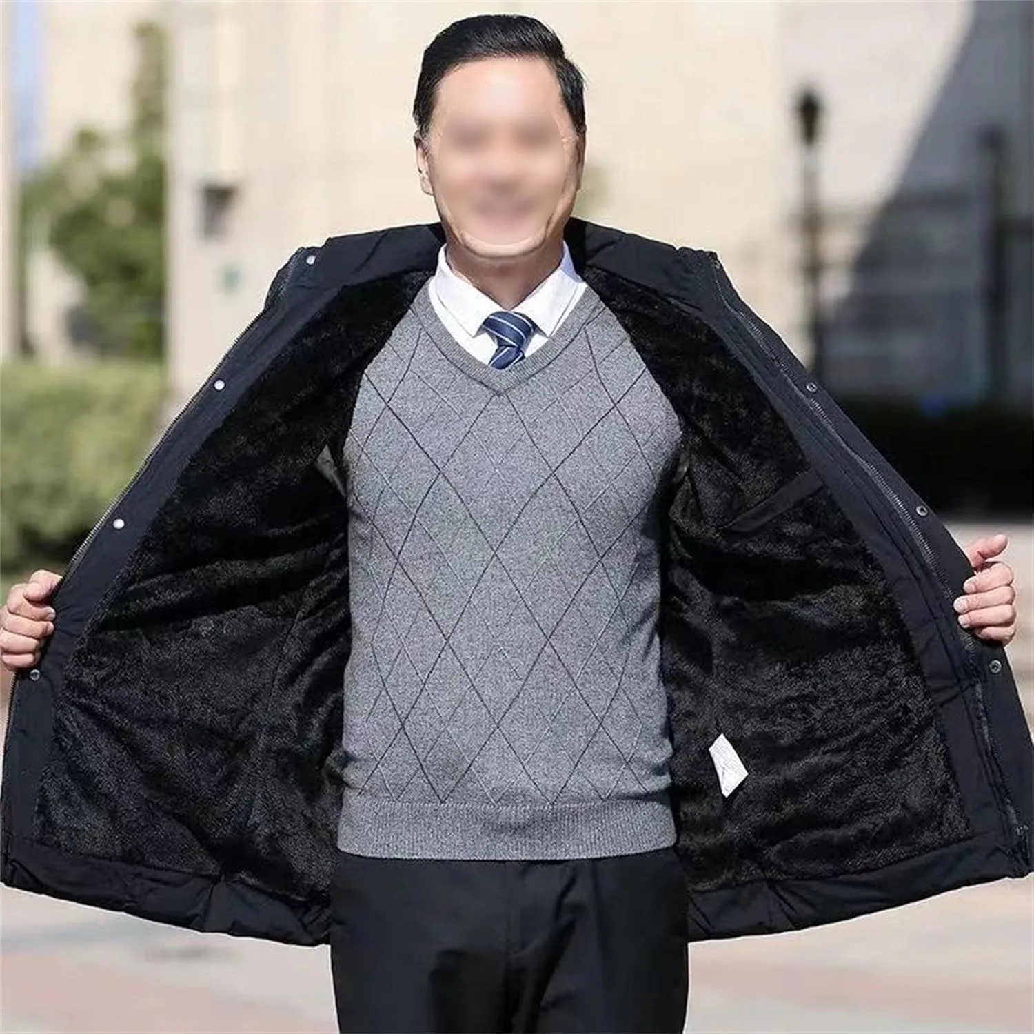 Maiyifu-GJ Men's Winter Hooded Puffer Jacket Fleece Lined Windproof Down Coats Thicken Warm Parka Outerwear Windbreaker