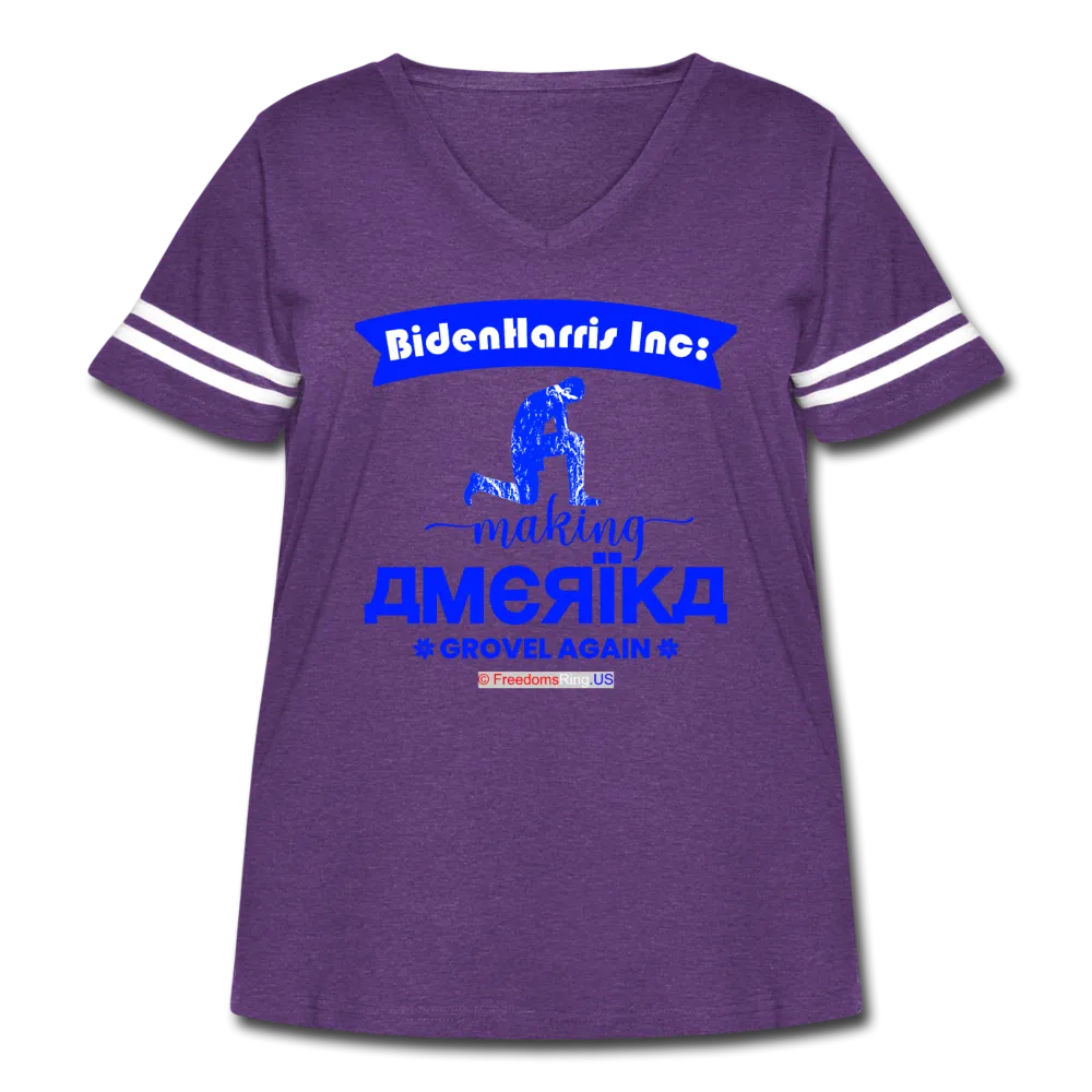 MAKING AMERIKA GROVEL AGAIN - Women's Curvy Vintage Sport T-Shirt