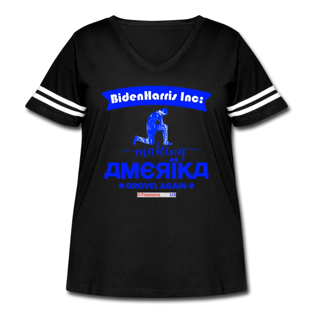 MAKING AMERIKA GROVEL AGAIN - Women's Curvy Vintage Sport T-Shirt
