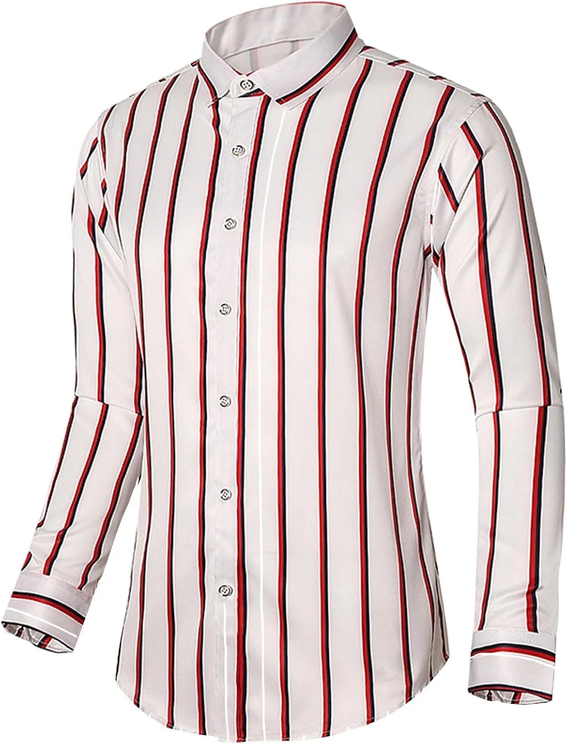 Man High Neck T Shirts Tee Tops for Mens Long Sleeve Plaid Cardigan Fall Winter Tee Shirt 2025 Y2K