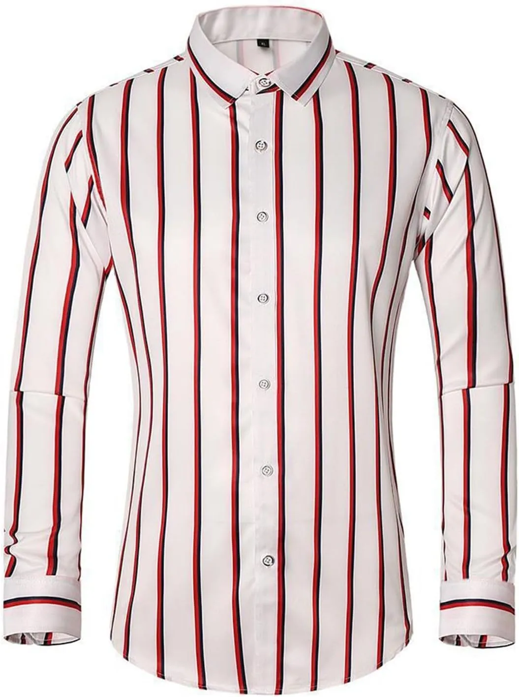 Man High Neck T Shirts Tee Tops for Mens Long Sleeve Plaid Cardigan Fall Winter Tee Shirt 2025 Y2K