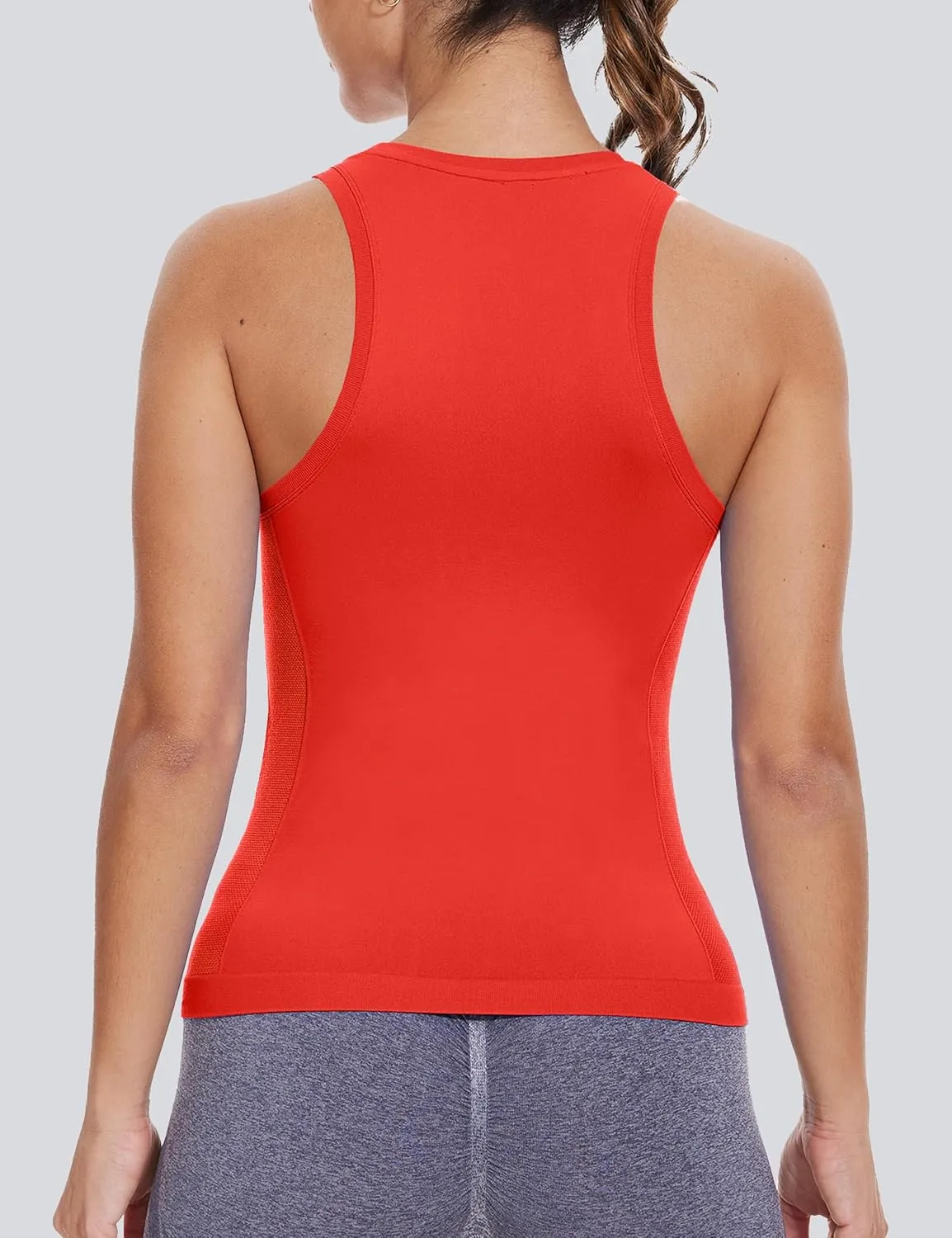 MathCat Workout Tank Tops for women Racerback Tank tops Seamless Gym Tops Sleeveless Athletic Yoga Running Shirts