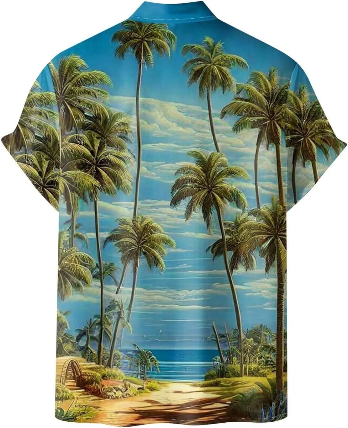 Mens 2024 Hawaiian Tropical Shirts Short Sleeve Casual Button Down Floral Summer Beach Shirts Holiday Floral Shirts