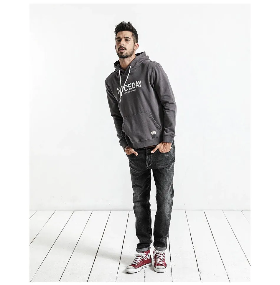 Men's Autumn Casual Letter Printed Hoodie | Men's Clothing