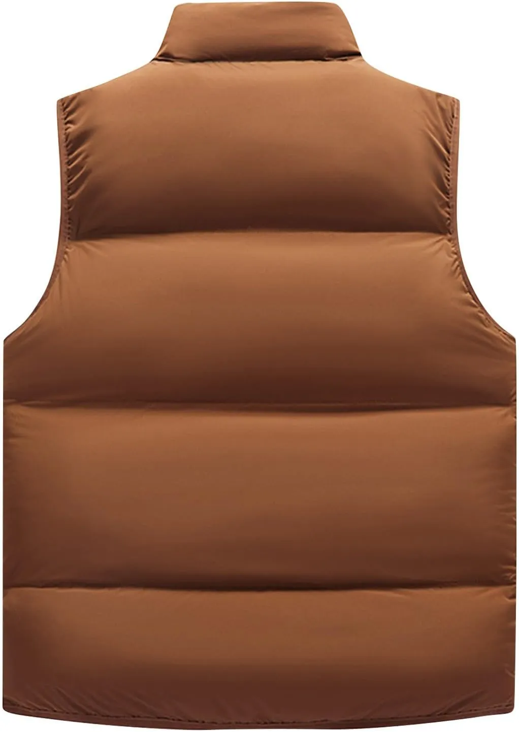 Men's Big And Tall Outdoor Vests Winter Puffer Vest Standing Collar Down Cotton Slim Fitting Vest, M-5XL