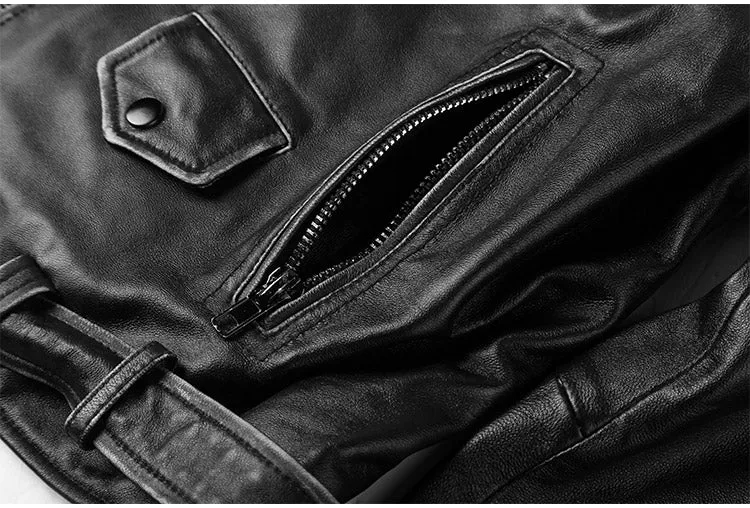 Men's Casual Short Leather Jacket