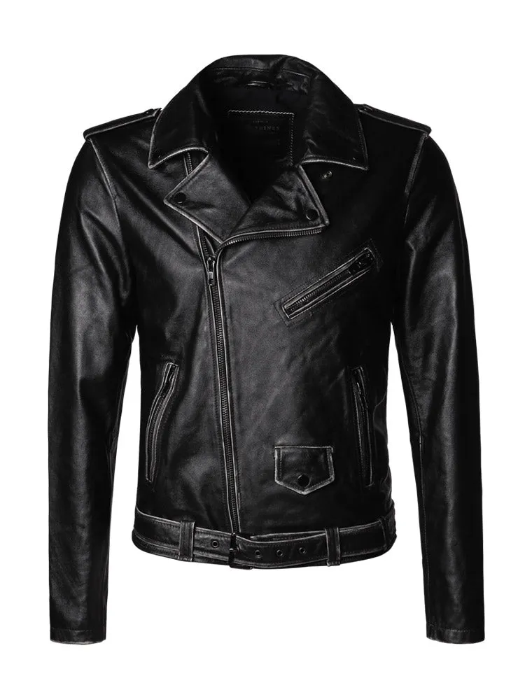 Men's Casual Short Leather Jacket
