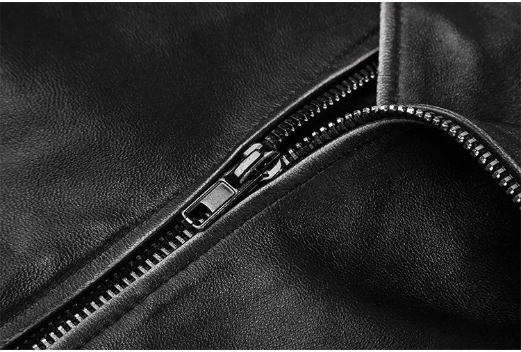 Men's Casual Short Leather Jacket