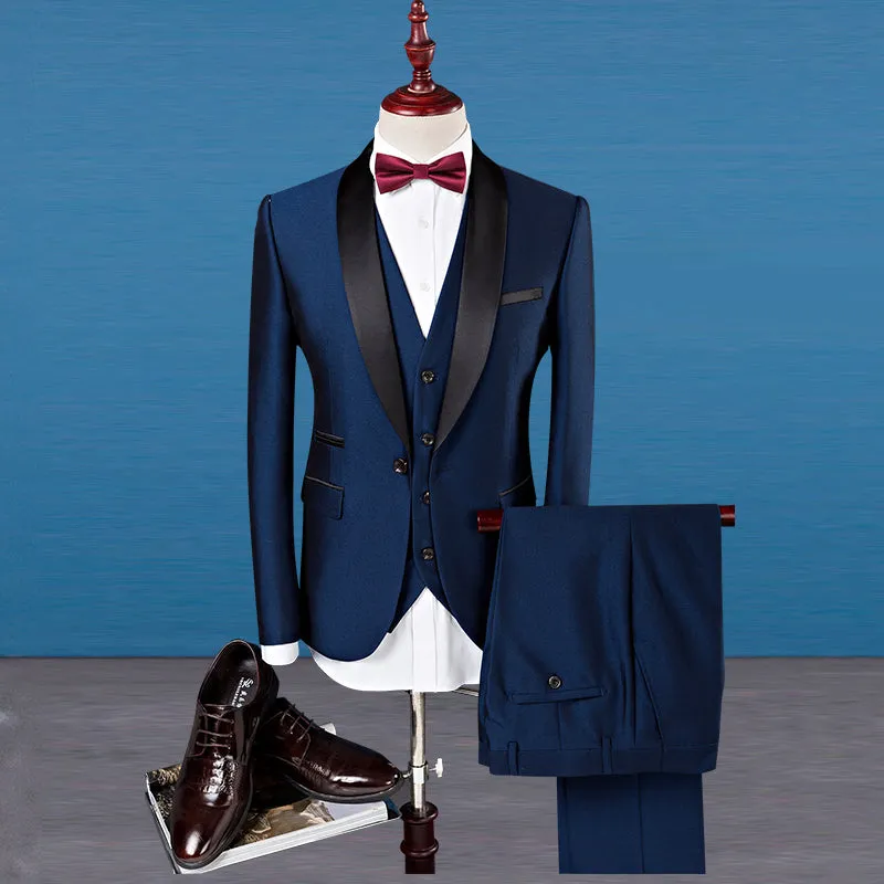 Men's Cotton Three-Pieces Suit