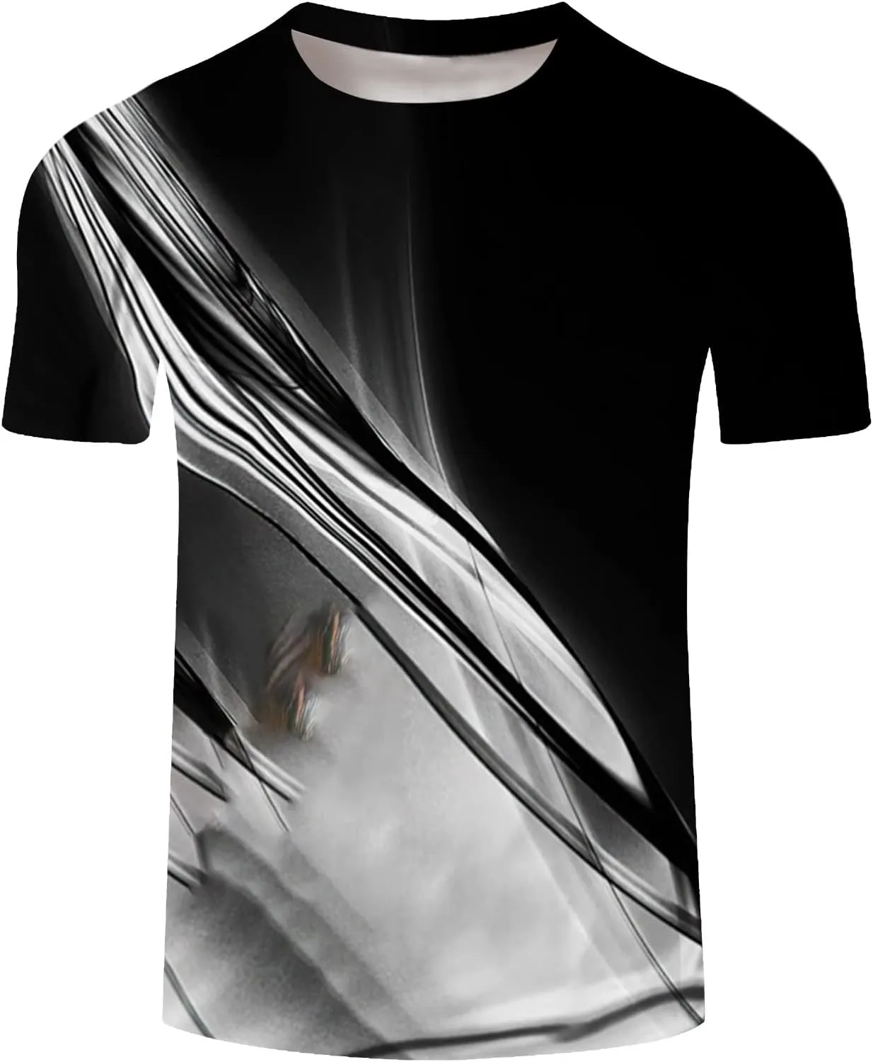 Mens Graphic T-Shirts Funny Digital Print Short Sleeve Shirts Slim Fit Graphic Summer Y2K Shirt Crewneck Western Tops