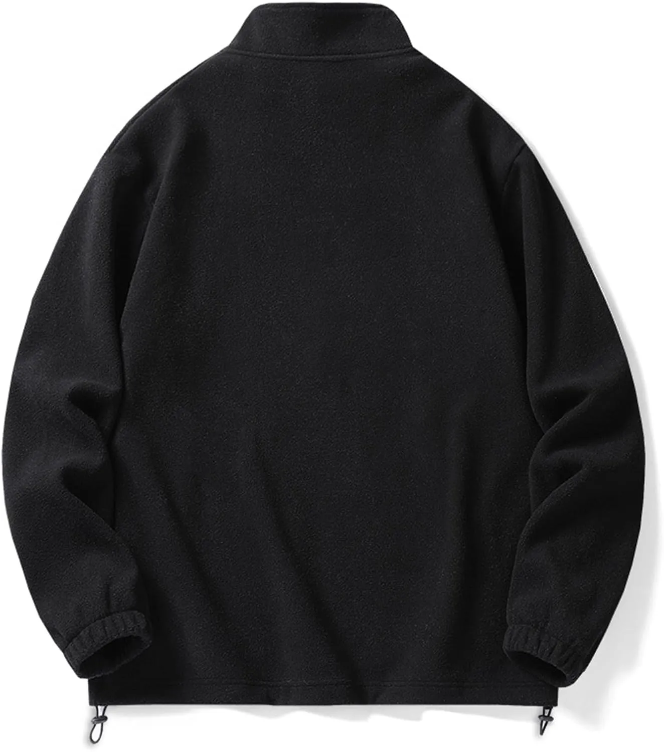 Mens Half Zip Sweatshirts Casual Fuzzy Long Sleeve Jackets Pullover Tops Solid Color Pockets Winter Outfits Clothes