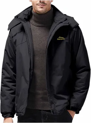 Men's Lightweight Puffer Jacket Outdoor Sports Hooded Water Resistant Puffy Winter Down Jackets for Snow Ski Travel