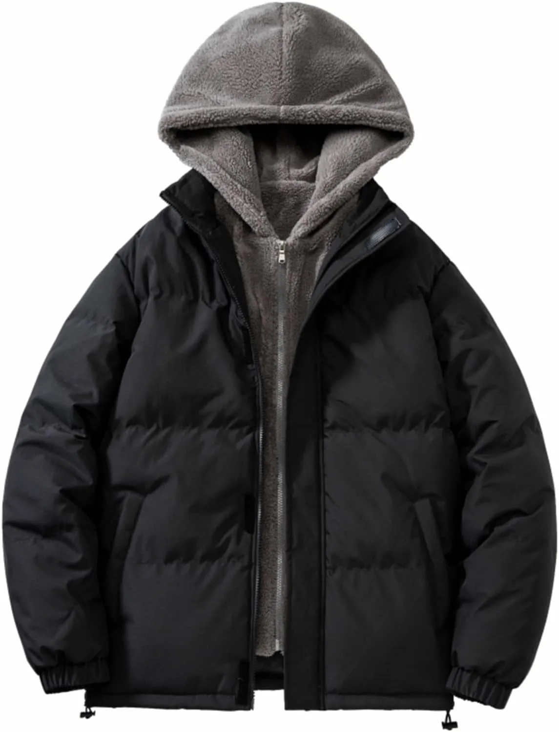 Men's Puffer Jacket Waterproof Winter Parka jacket Warm Thicken Ski Coat Fleece Lining Jacket Korean Trend Coats