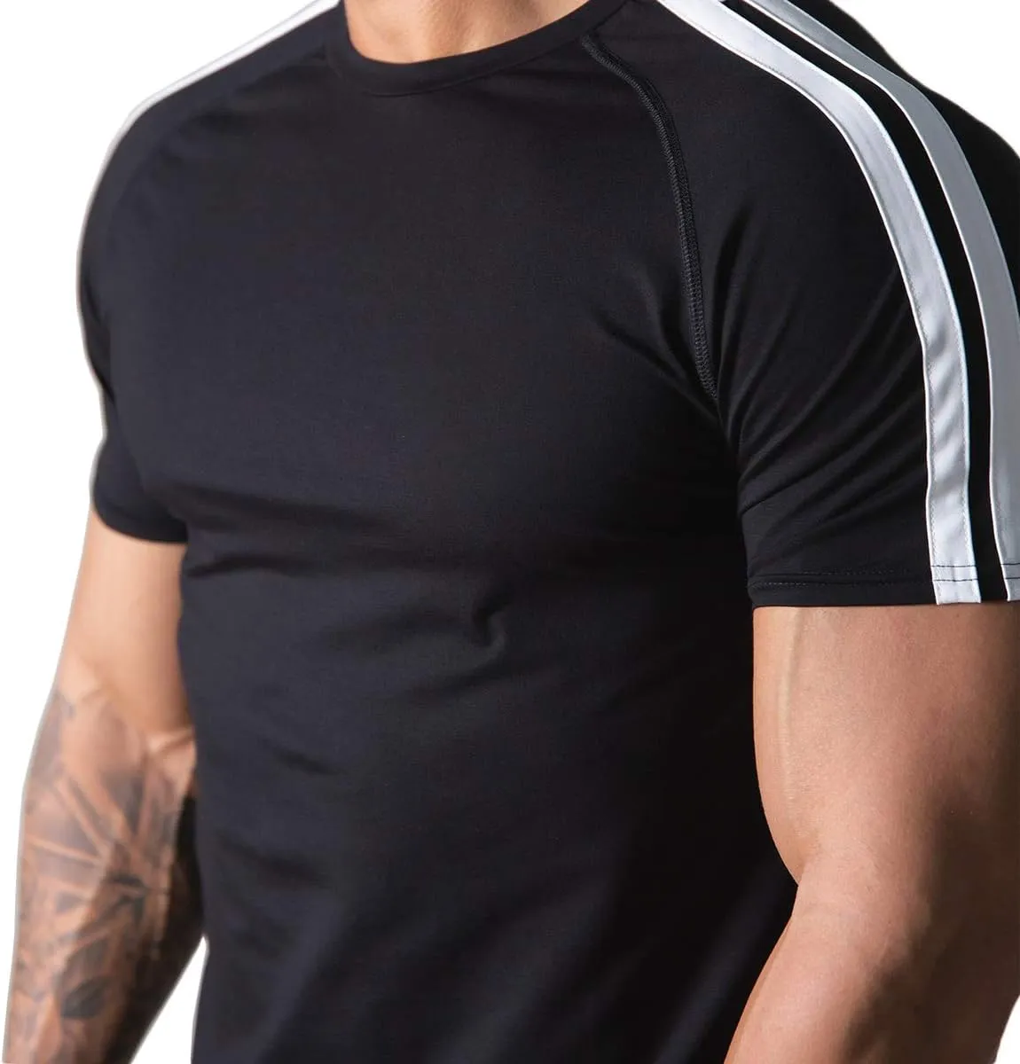 Mens Slim Fit Short Sleeve Workout T-Shirts Casual Gym Tops Hipster Athletic T-Shirts Jogging Shirts for Men T40