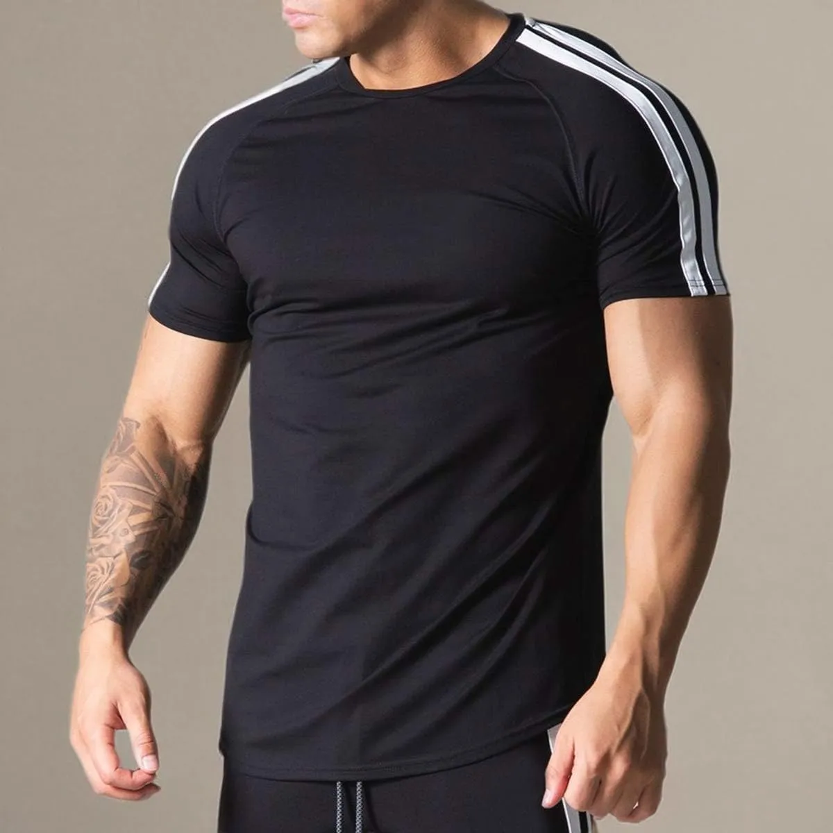 Mens Slim Fit Short Sleeve Workout T-Shirts Casual Gym Tops Hipster Athletic T-Shirts Jogging Shirts for Men T40