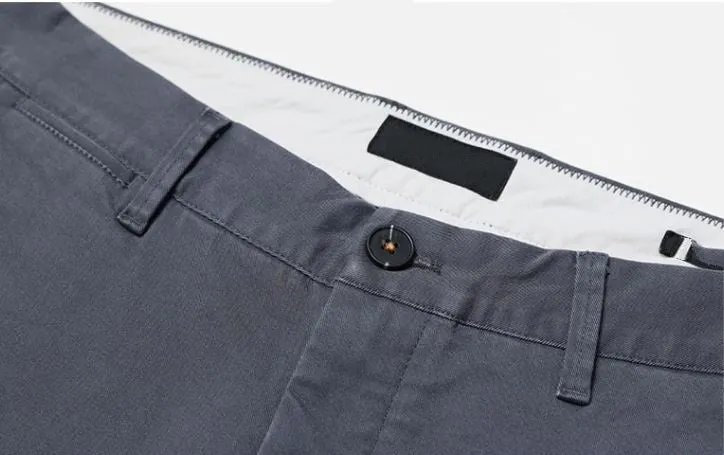 Men's Spring/Autumn Cotton Slim Chinos Trousers