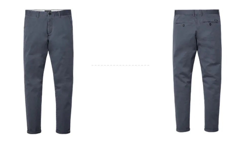 Men's Spring/Autumn Cotton Slim Chinos Trousers