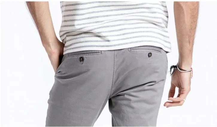 Men's Spring/Autumn Cotton Slim Chinos Trousers