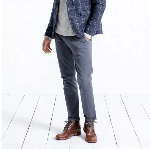 Men's Spring/Autumn Cotton Slim Chinos Trousers