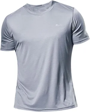 Men's Summer Ice Silk Tops Short Sleeve 2025 Workout Loose Fit Tee Shirts Trendy Plus Size Casual Cute Loose Fitting