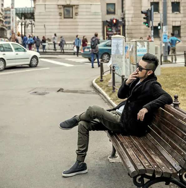 Men's Winter Elastic Cotton Trousers