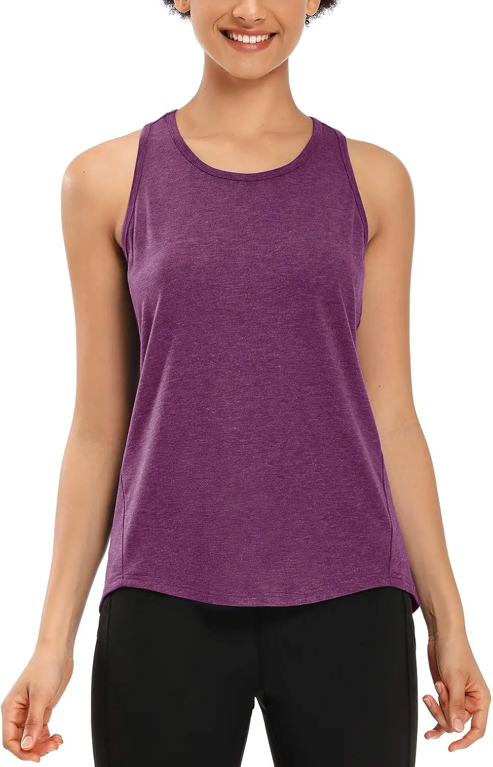 Muzniuer Womens Workout Tops Yoga Tank Tops-Sleeveless Exercise Athletic Gym Sport Shirts Racerback Tank Tops