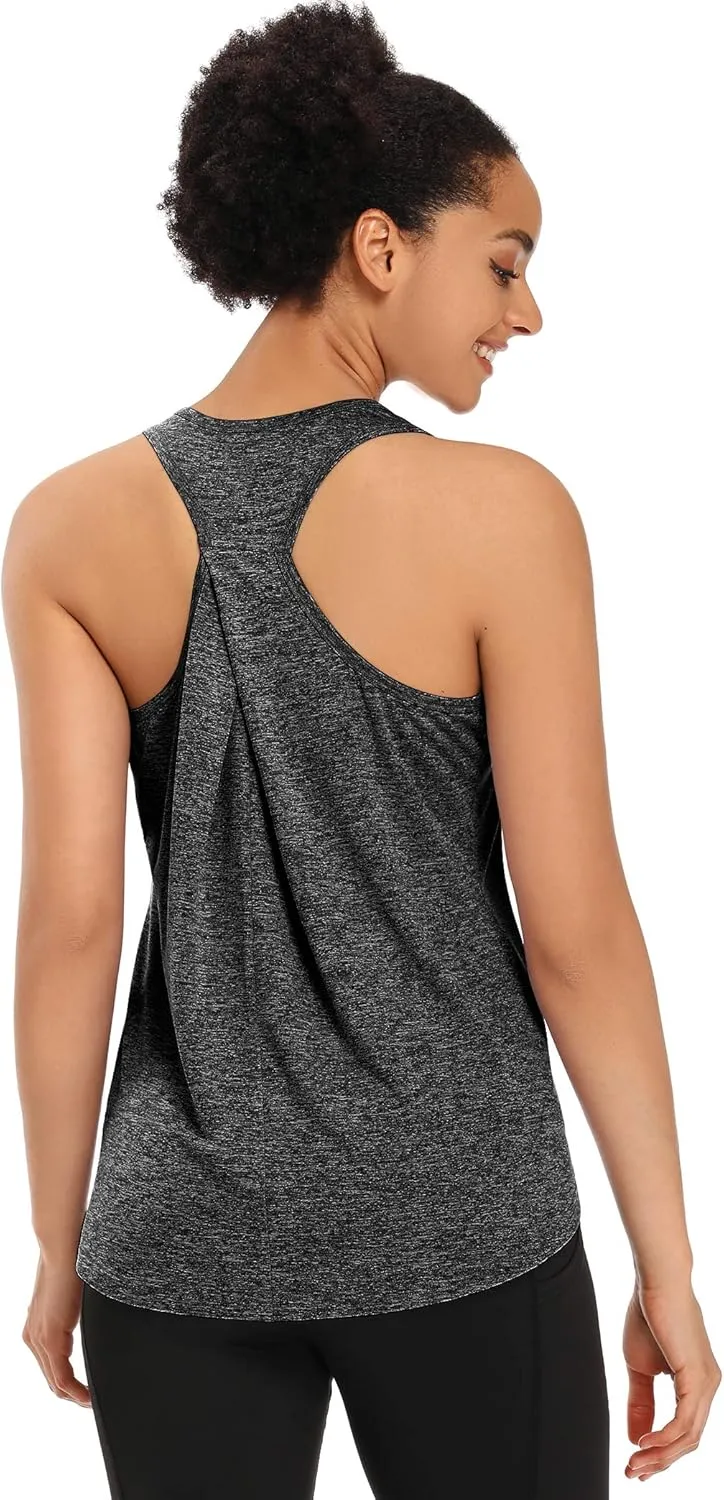Muzniuer Womens Workout Tops Yoga Tank Tops-Sleeveless Exercise Athletic Gym Sport Shirts Racerback Tank Tops