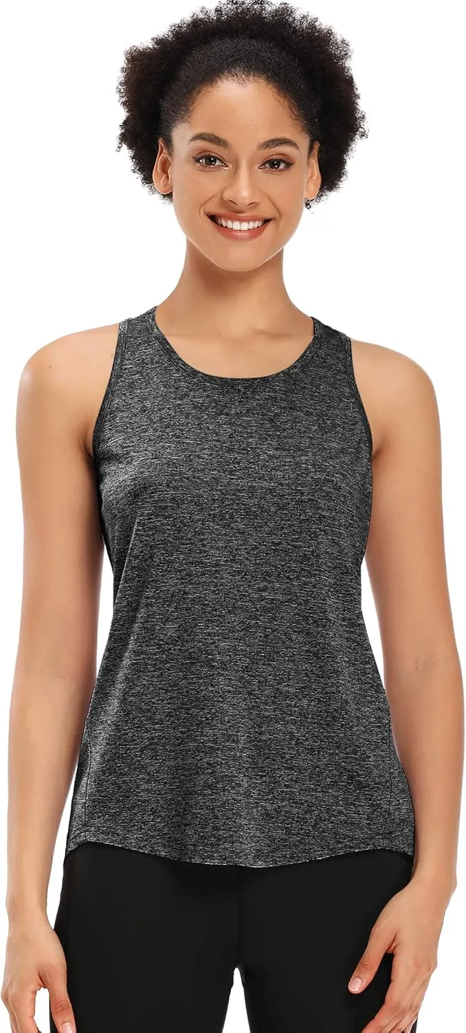 Muzniuer Womens Workout Tops Yoga Tank Tops-Sleeveless Exercise Athletic Gym Sport Shirts Racerback Tank Tops