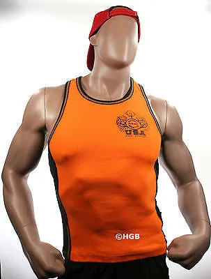 NPC Interlock Ribbed Tank Top Bodybuilding Wear Gym Clothing