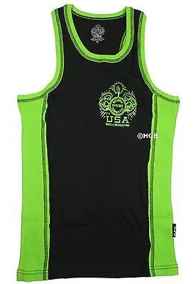 NPC Interlock Ribbed Tank Top Bodybuilding Wear Gym Clothing