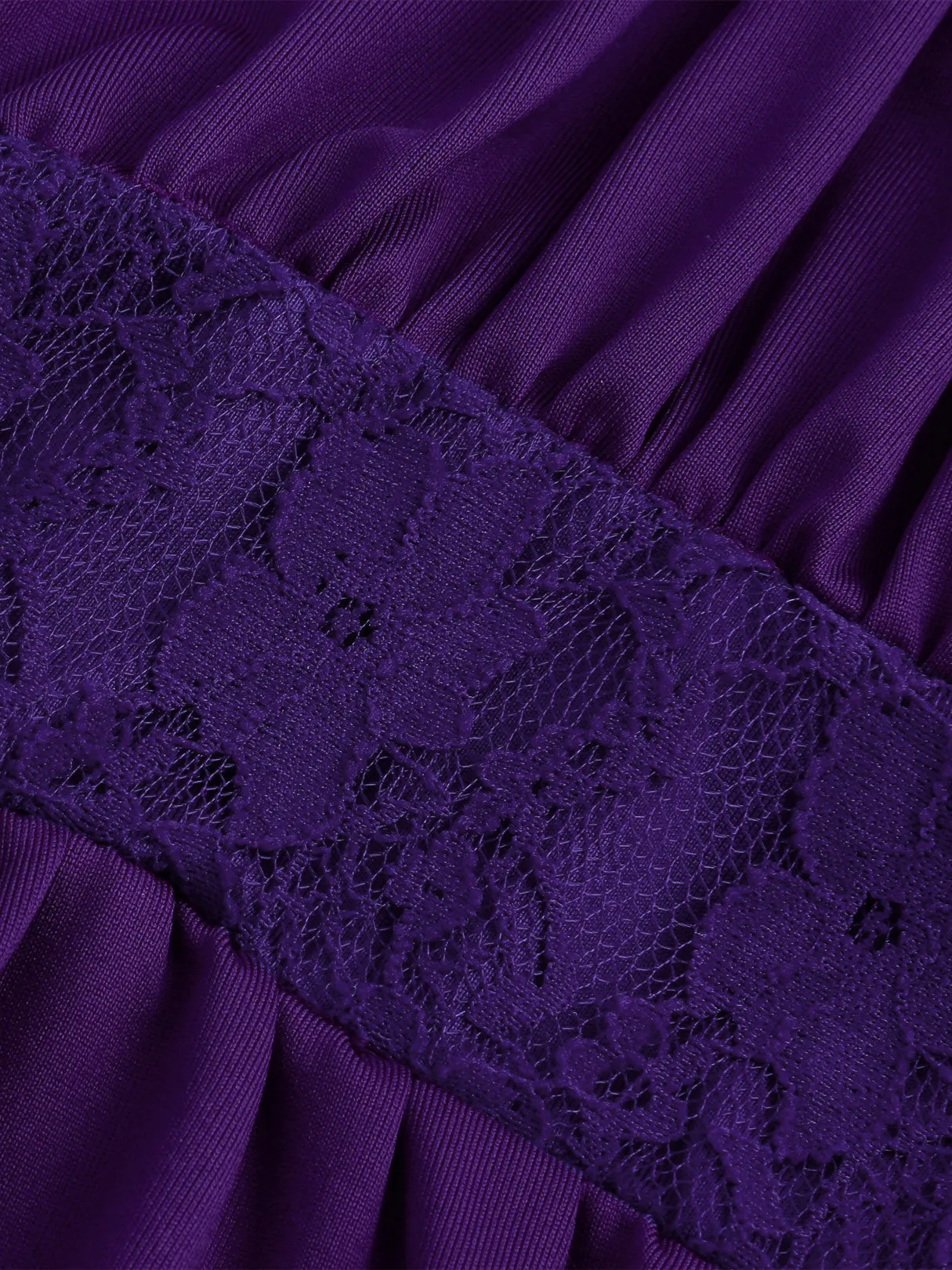 OEM ODM Cold Shoulder Plain Hollow Lace-Up Pleated Long Sleeve Purple Plus Size Tops
