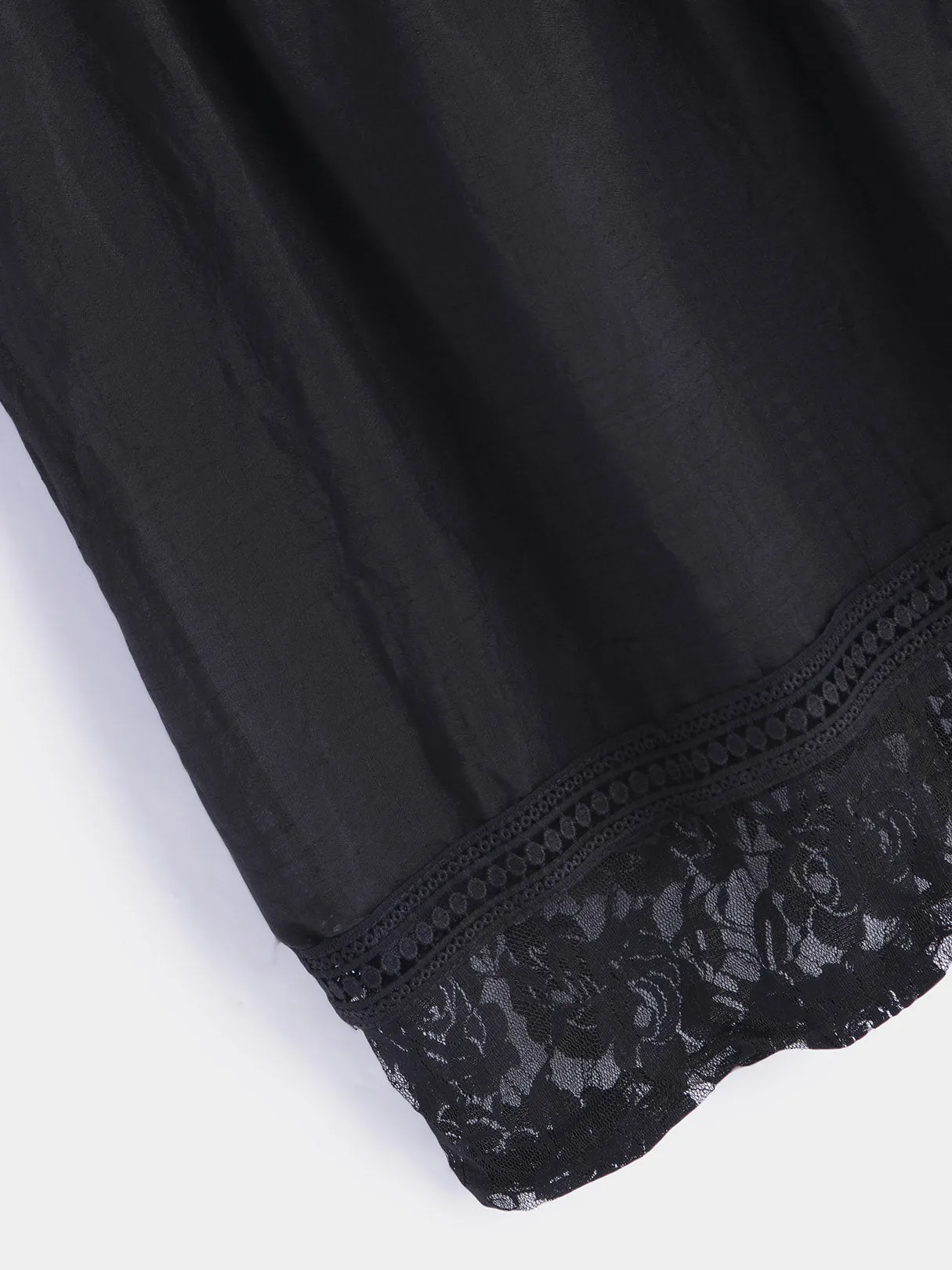 OEM ODM Round Neck Lace Hollow Sleeveless Slit Hem Plus Size Tops