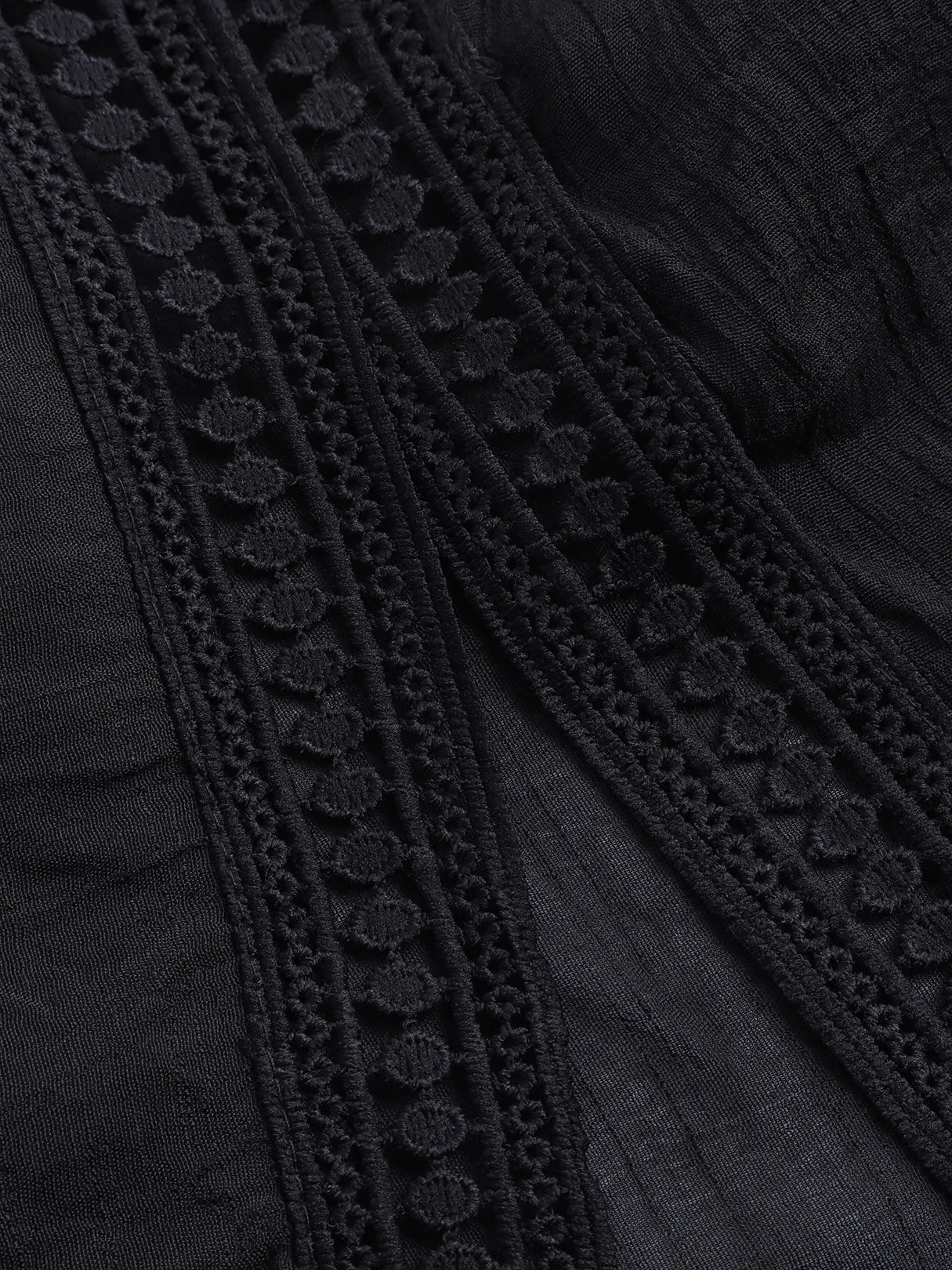 OEM ODM Round Neck Lace Hollow Sleeveless Slit Hem Plus Size Tops