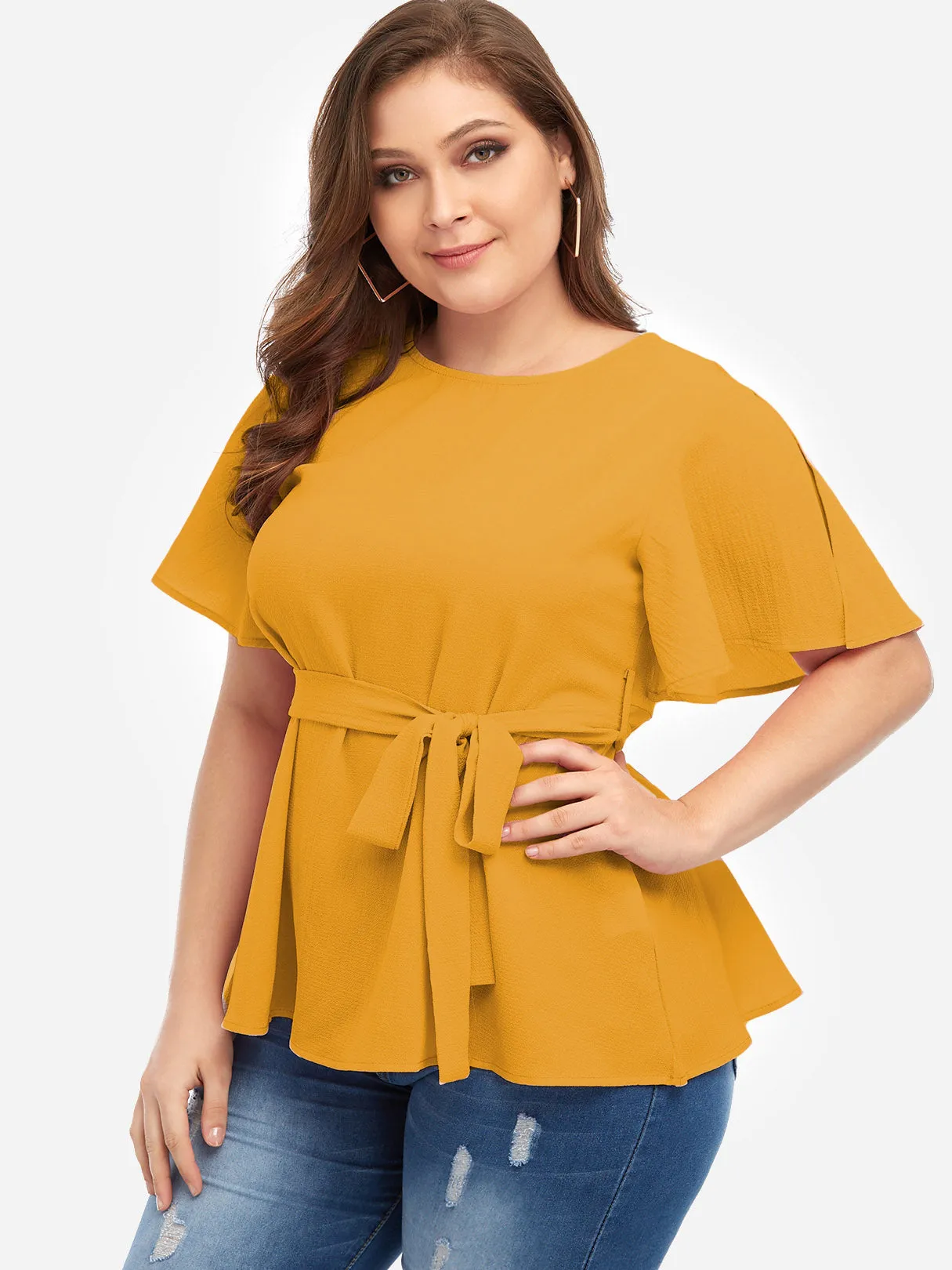 OEM ODM Round Neck Plain Short Sleeve Oversized Tops