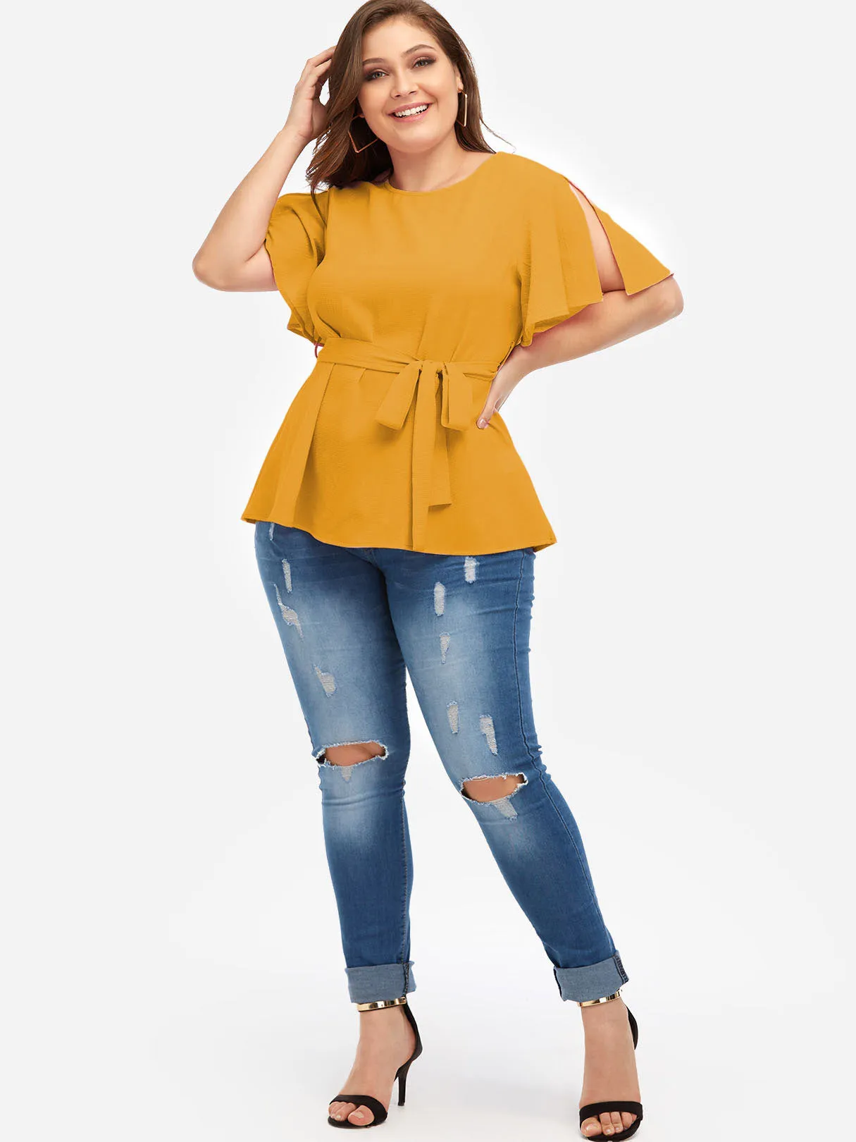 OEM ODM Round Neck Plain Short Sleeve Oversized Tops