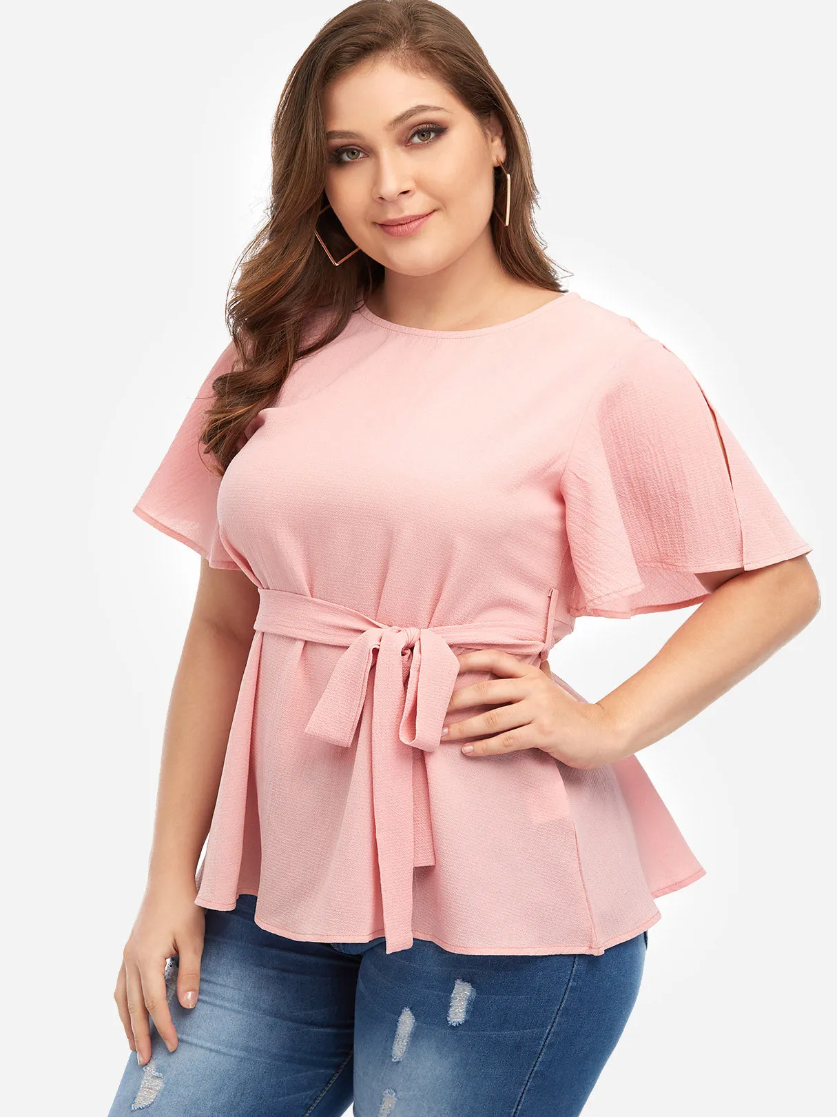 OEM ODM Round Neck Plain Short Sleeve Oversized Tops