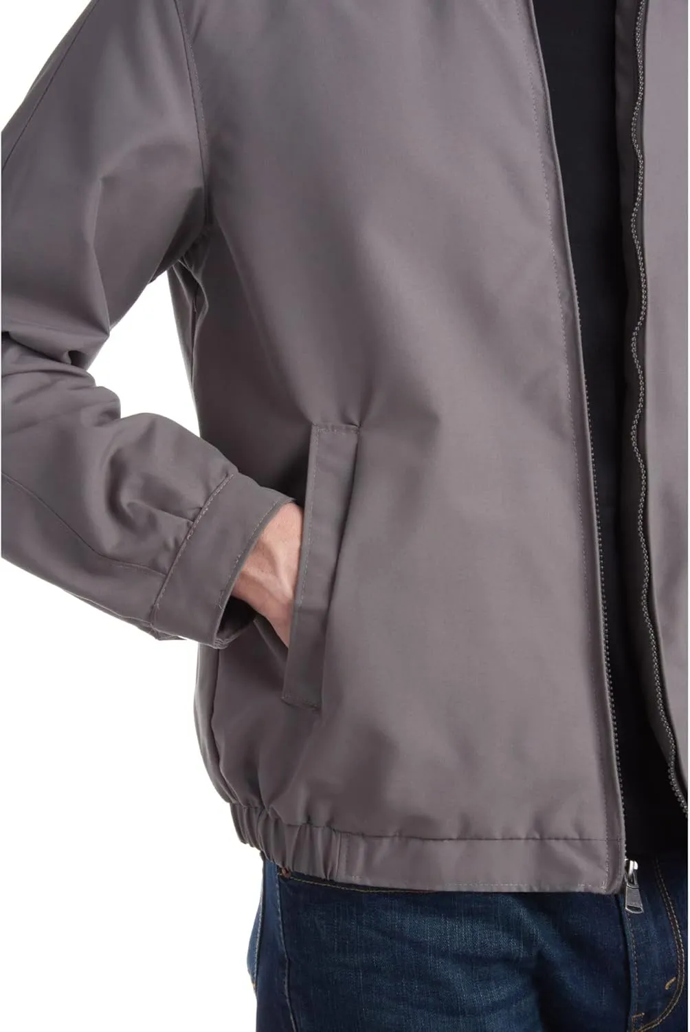 Perry Ellis Mens Golf Jacket - Lightweight Microfiber Windbreaker Full Zip Water-Resistant Rain Jacket for Men (Sizes: S-3XL)