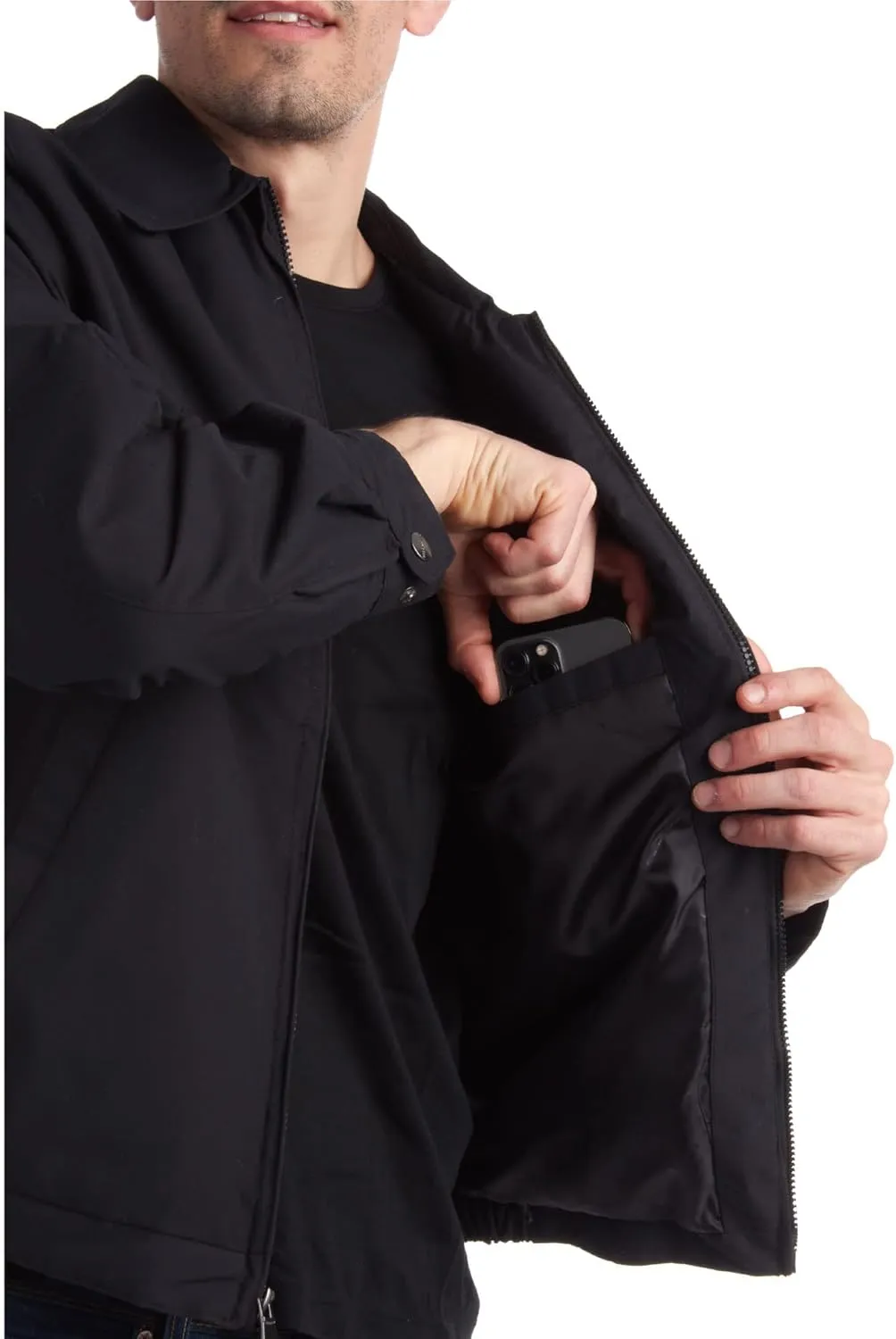 Perry Ellis Mens Golf Jacket - Lightweight Microfiber Windbreaker Full Zip Water-Resistant Rain Jacket for Men (Sizes: S-3XL)