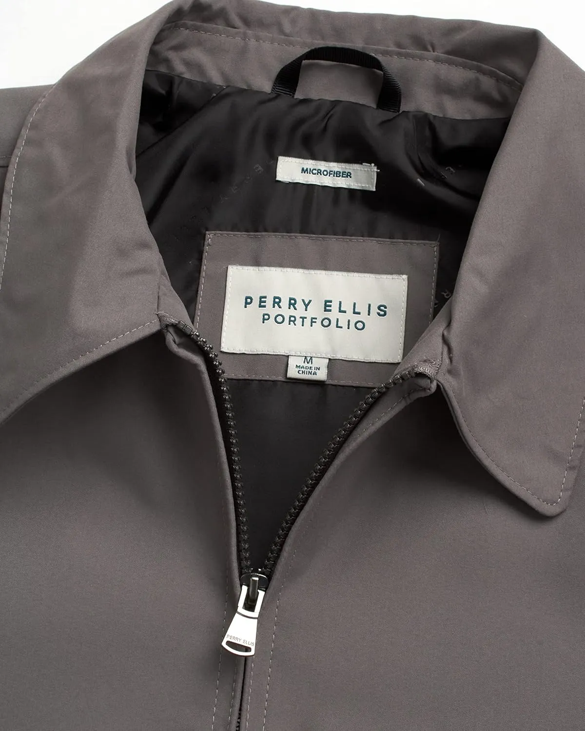 Perry Ellis Mens Golf Jacket - Lightweight Microfiber Windbreaker Full Zip Water-Resistant Rain Jacket for Men (Sizes: S-3XL)