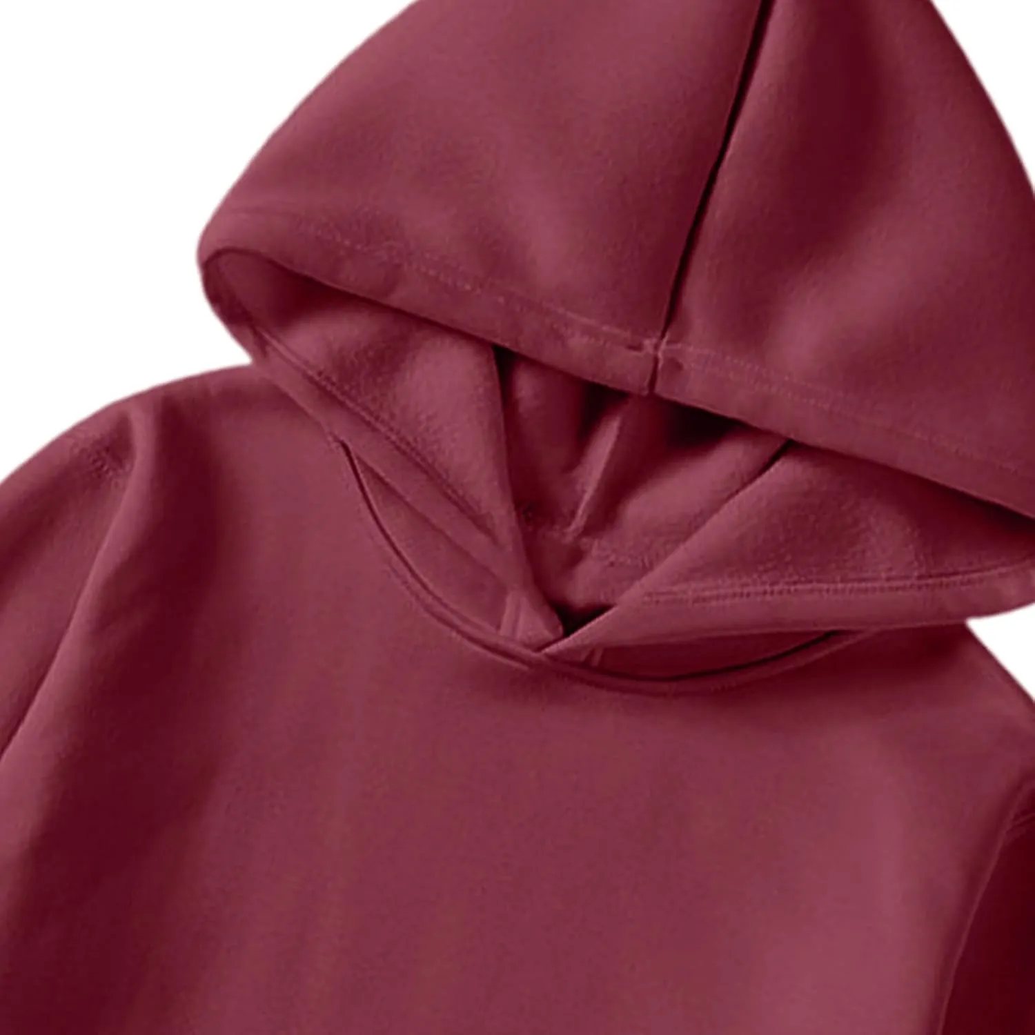 Plain Hoodie for Men Lightweight Fleece Lined Hooded Sweatshirt Casual Long Sleeve Crewneck Pullover Sweatshirt