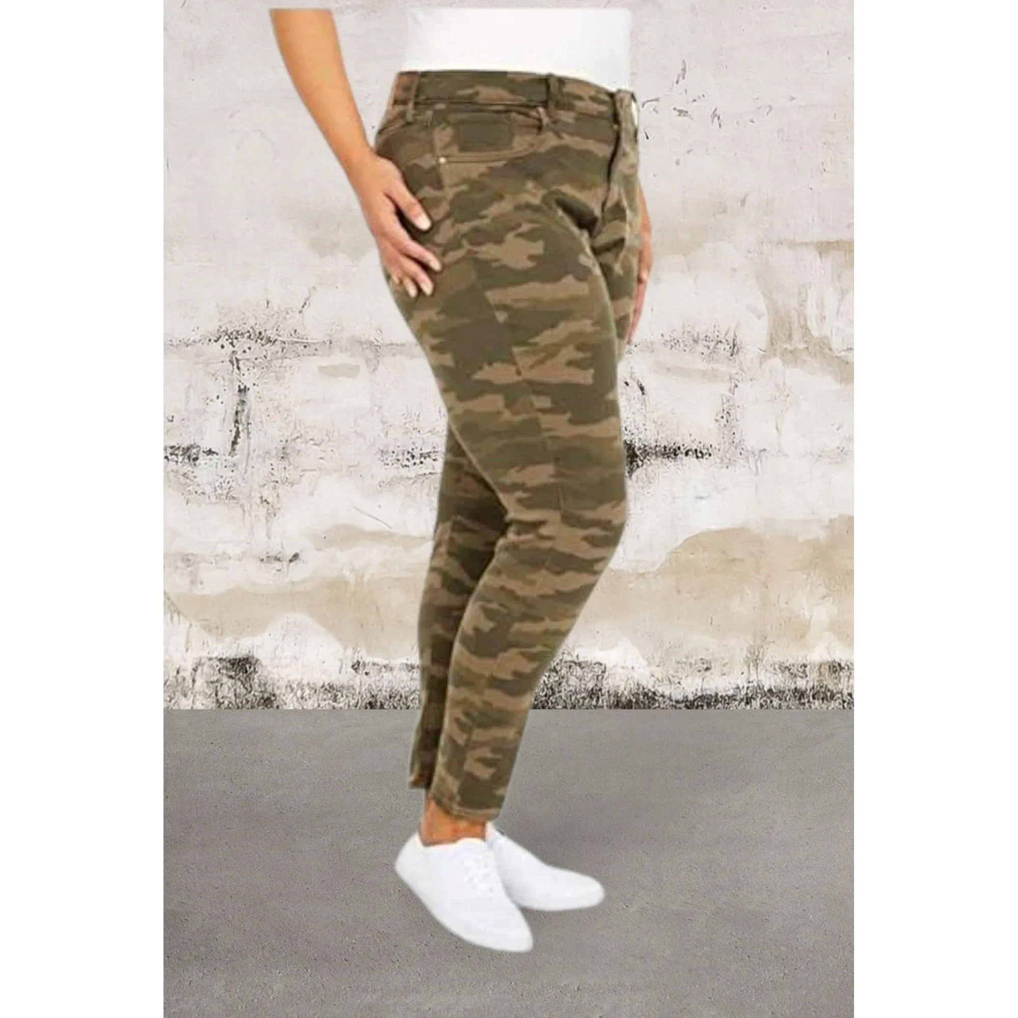 Plus 311 shaping skinny jeans camo printed