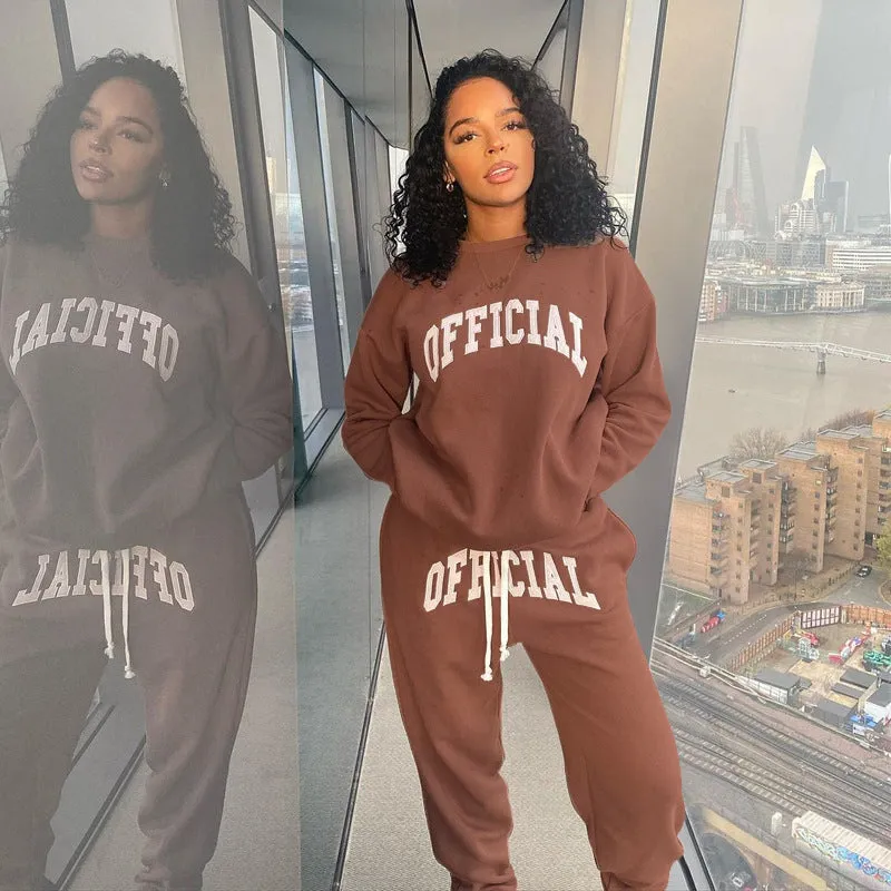 Plus Size 2pcs Wholesale Women Sweatsuit Sets