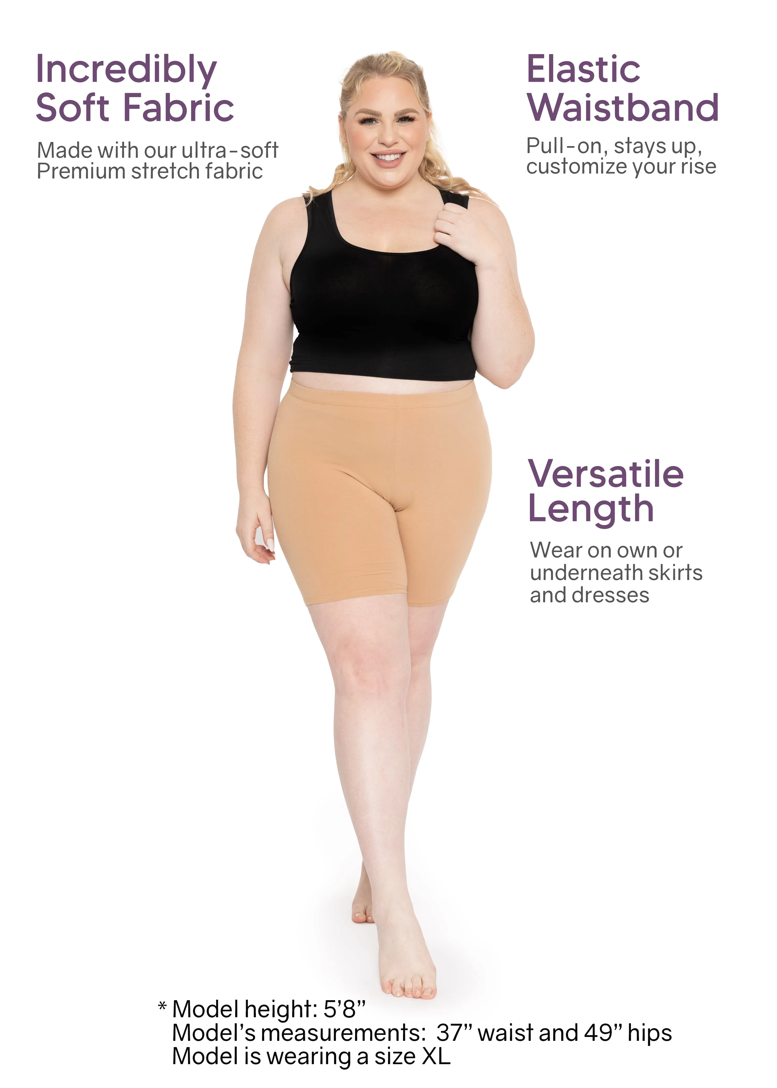 Plus Size Bike Shorts
