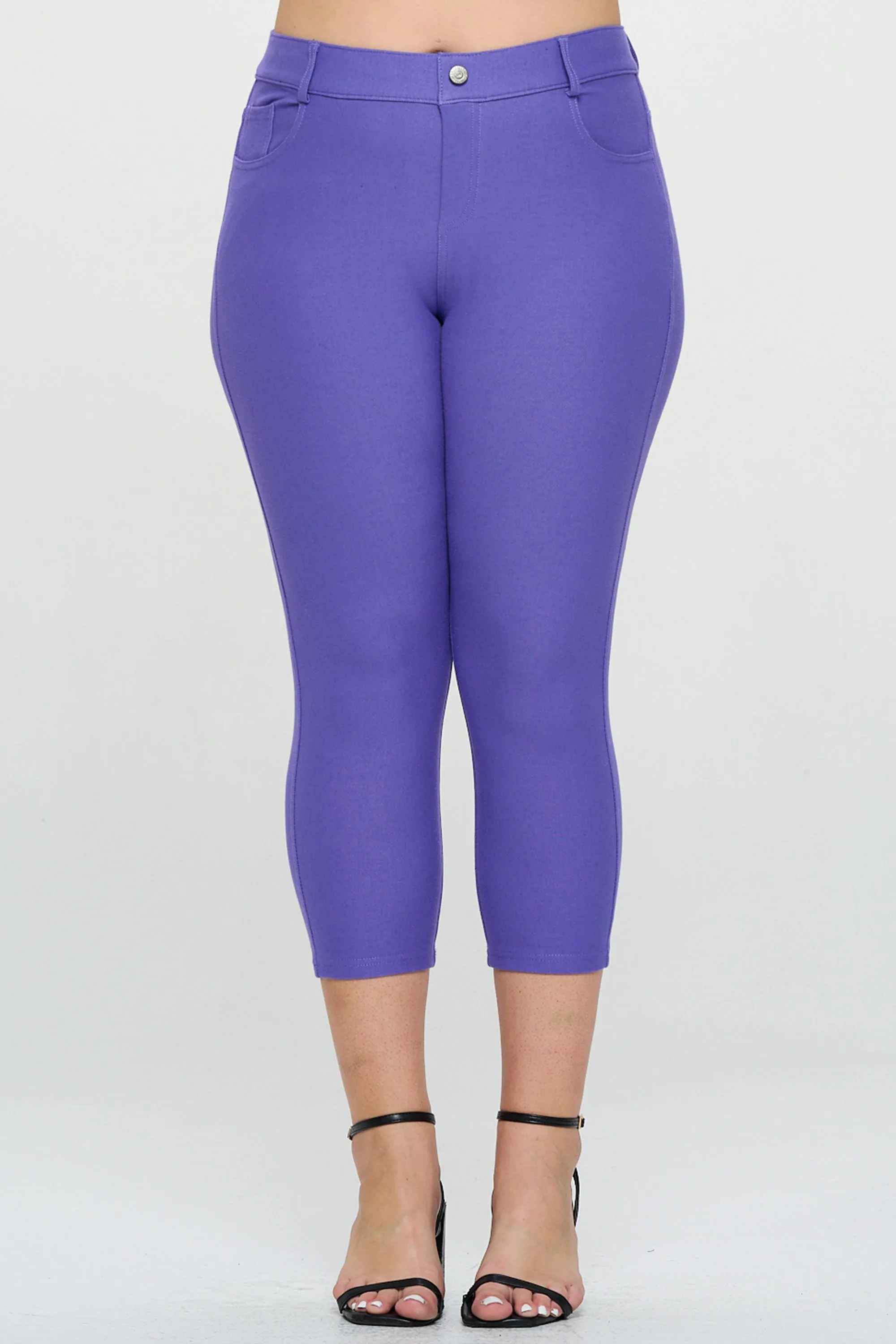 Plus Size Nelly Classic 5 Pocket Capri Jegging