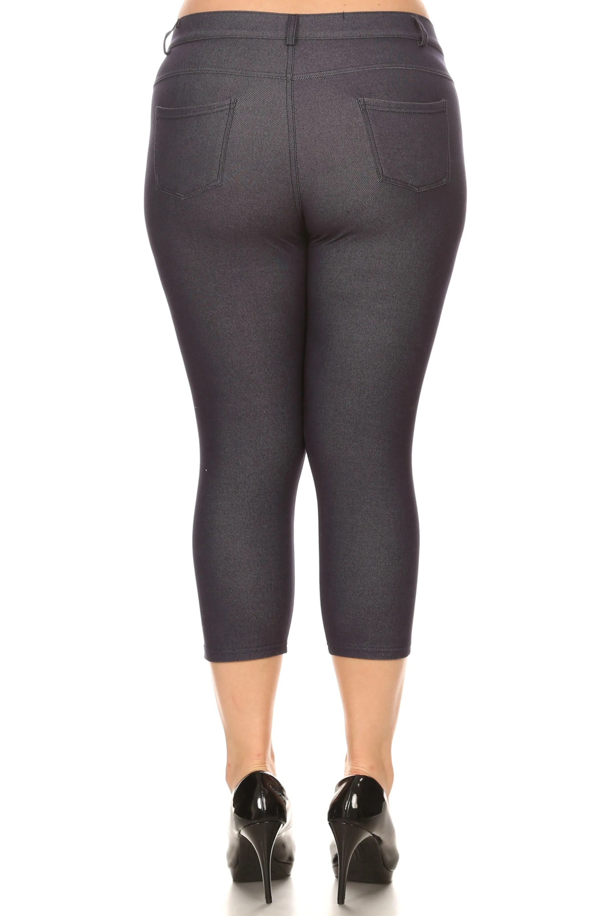 Plus Size Nelly Classic 5 Pocket Capri Jegging