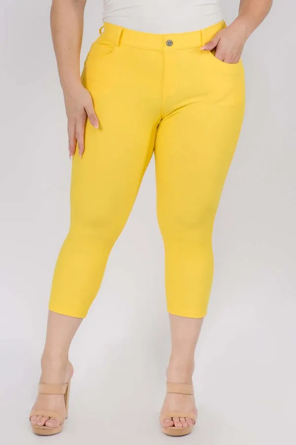 Plus Size Nelly Classic 5 Pocket Capri Jegging