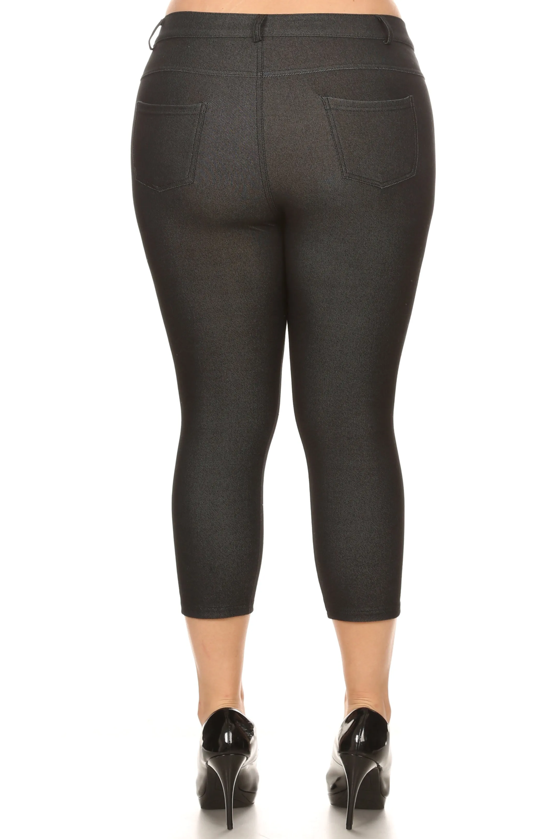 Plus Size Nelly Classic 5 Pocket Capri Jegging